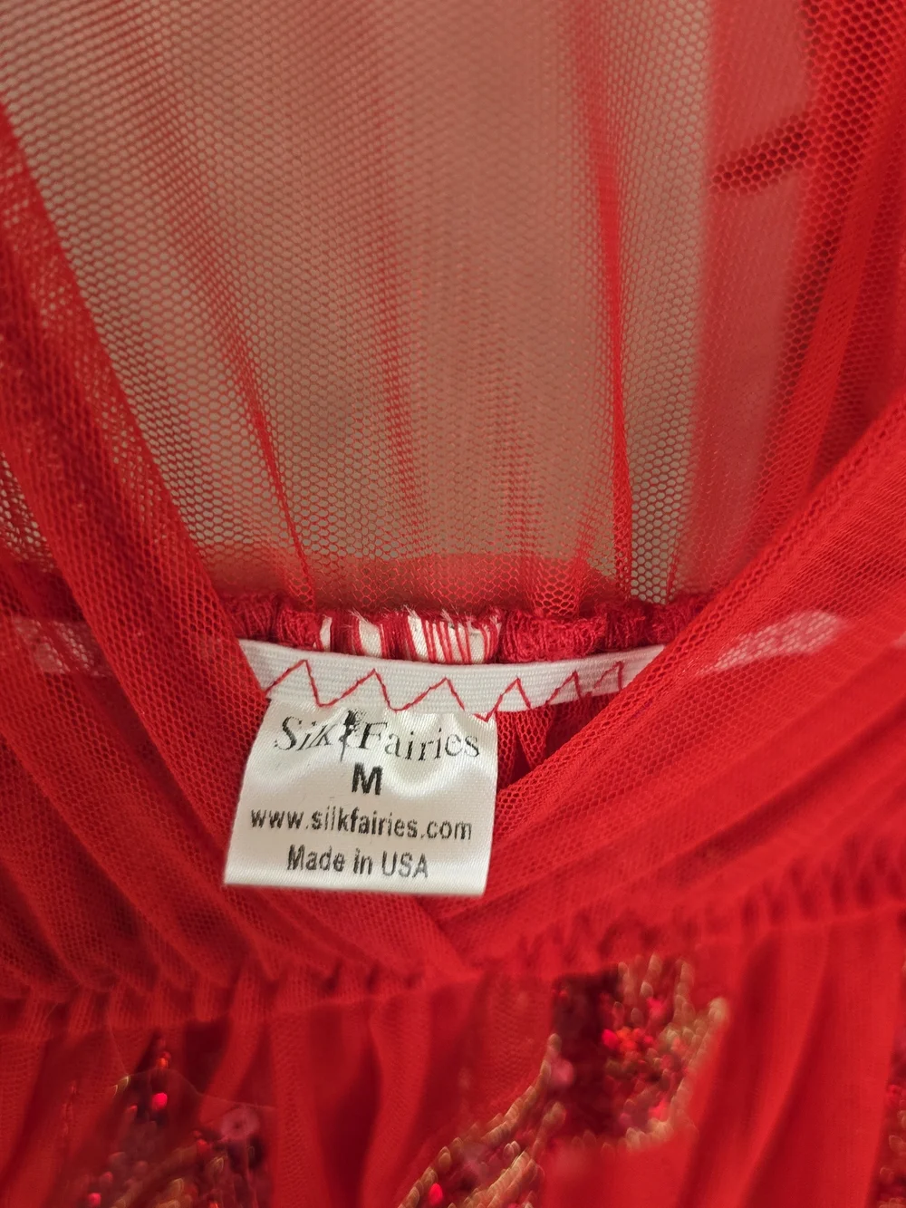 Red Floral Sheer Maxi Dress with Corset Bodice - Picture 11 of 13